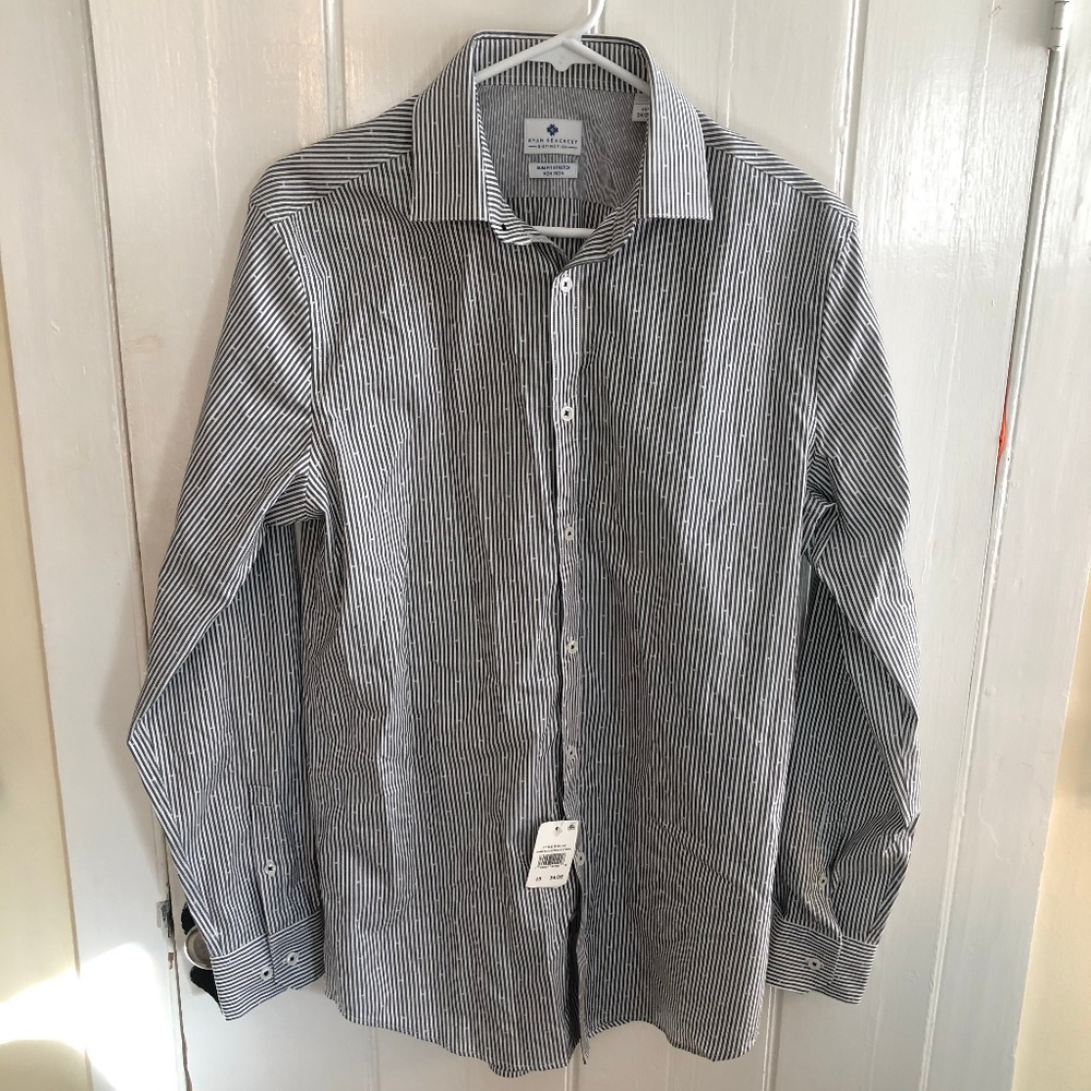 Ryan Seacrest Distinction Slim Fit Stretch Shirt